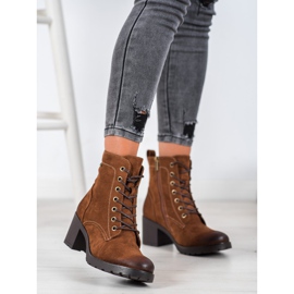 Botas de ante VINCEZA marrón 4