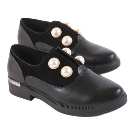 Zapatos negros de mujer con perlas C17-5987 1 Zapatos negros de mujer con perlas C17-5987 1