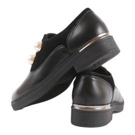Zapatos negros de mujer con perlas C17-5987 3