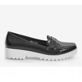 Zapatos negros sin cordones con lazo RS-WED2 1