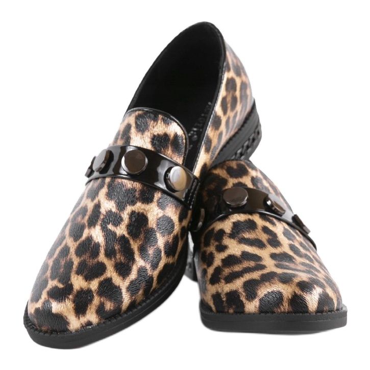 Zapatos de mujer marrones C18-6257 marrón negro 2