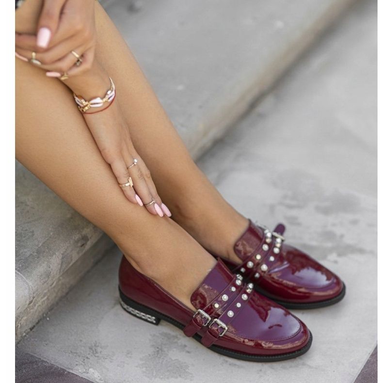 Zapatos bajos granate para mujer C18-6252-2 multicolor 1