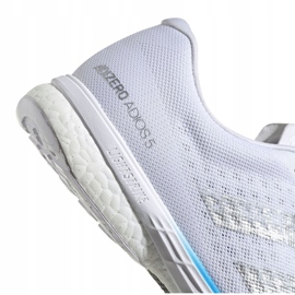 Zapatillas de running adidas adizero Adios 5 M FV7334 blanco azul plata 2
