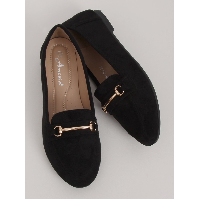 Mocasines de mujer negros 88-385 Black 2