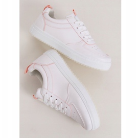 Zapatillas deportivas de mujer blancas KK-203 WHITE / PINK blanco rosado 2