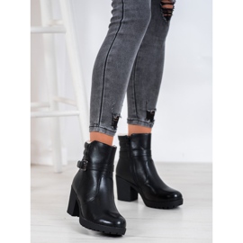 J. Star Cómodas botas de cuero ecológico negro 5