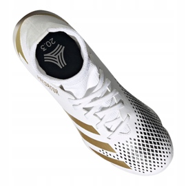 Botas de fútbol adidas Predator 20.3 In Jr FW9218 gris / plata, blanco, dorado blanco 4