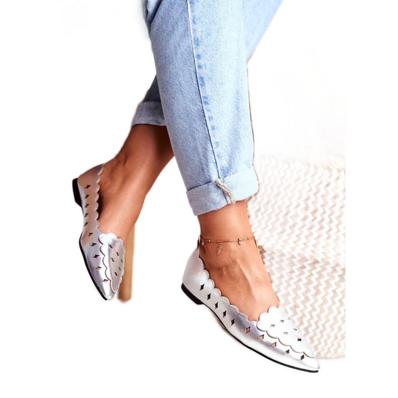 Bailarinas para mujer Lu Boo Silver Metallic Dianna plata 3 Bailarinas para mujer Lu Boo Silver Metallic Dianna plata 3