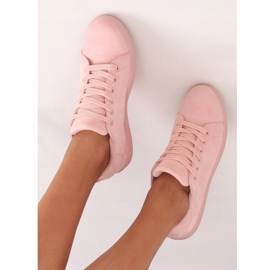 Zapatillas de mujer en ante rosa 6301 Pink rosado 5