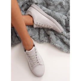 Zapatillas de mujer gris ante gris 6301 4