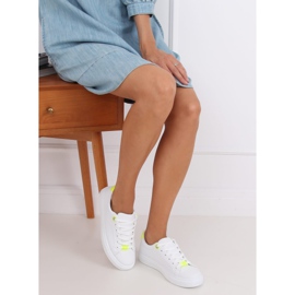 Zapatillas de mujer blancas B0-515 BLANCO / AMARILLO 2