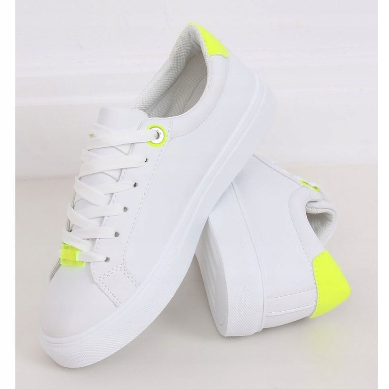 Zapatillas de mujer blancas B0-515 BLANCO / AMARILLO 1