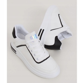 Zapatillas de mujer blancas 1239-Y Black blanco negro 1