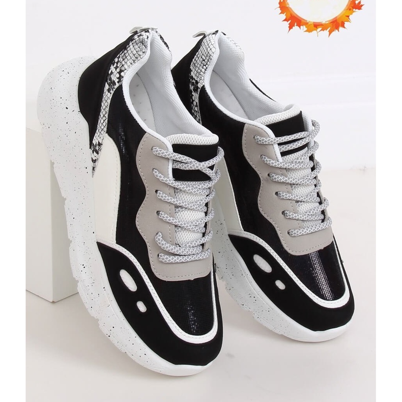 Calzado deportivo blanco y negro LL1771 Negro 1