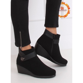 Negro Botas de cuña negras 025 Black 1