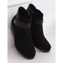 Negro Botas de cuña negras 025 Black 3