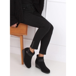 Negro Botas de cuña negras 025 Black 4