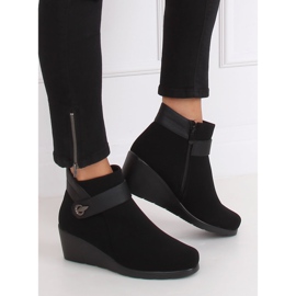 Negro Botas de cuña negras 025 Black 5