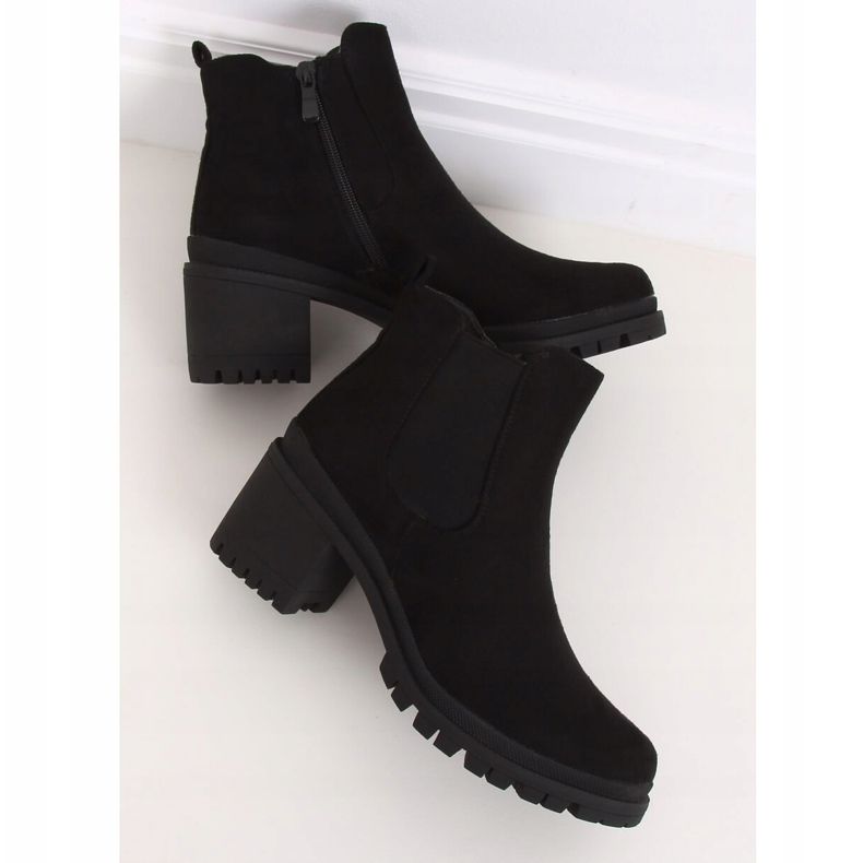 Botas negras con tacones anchos XJ-25 Black negro 1 Botas negras con tacones anchos XJ-25 Black negro 1