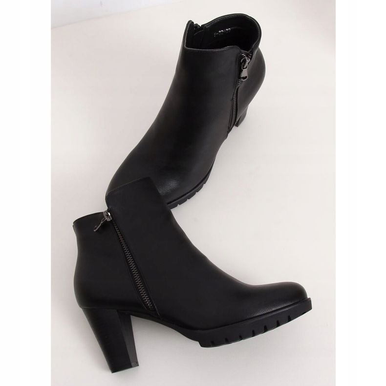 Black F-32 Black botas de tacón alto negro 1