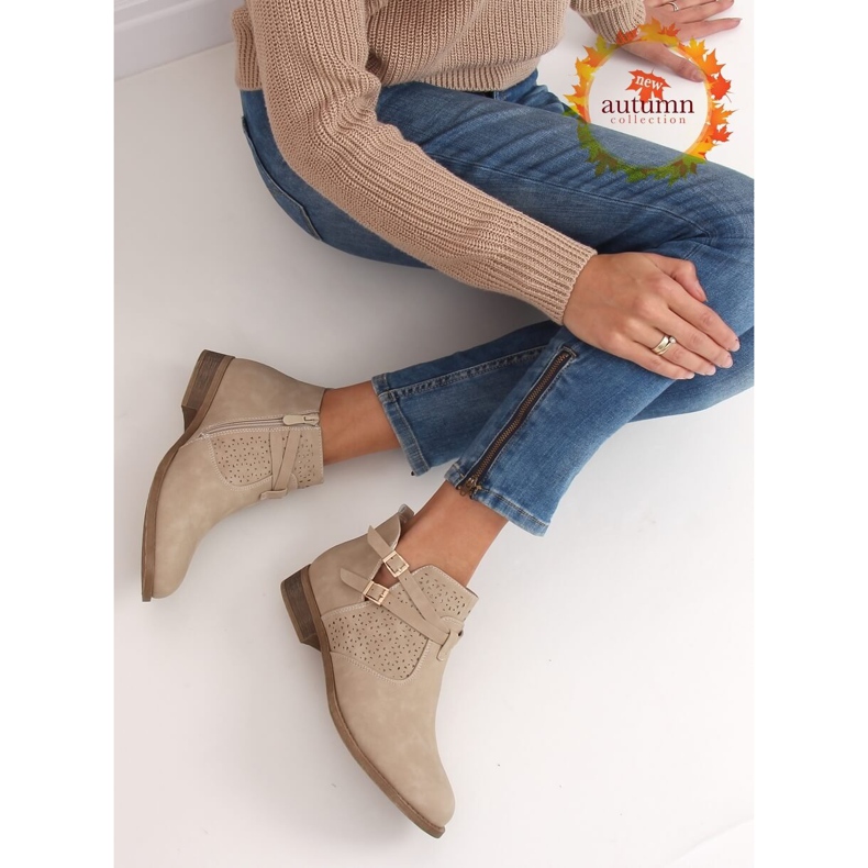 Zapatos beige de mujer CH2003 Beige marrón 1