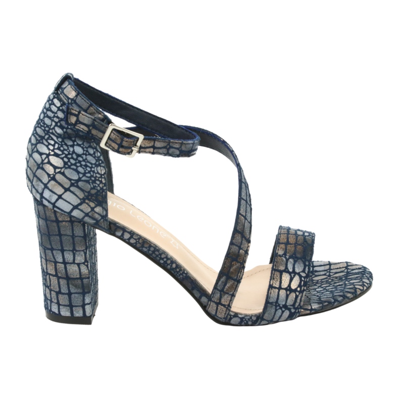 Sandalias gladiadoras Sergio Leone SK870 azul marino 7