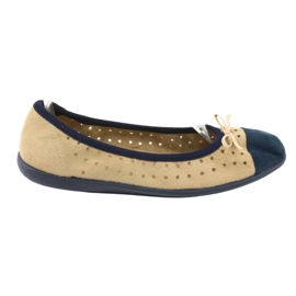 Bailarinas de mujer befado 309Q006 marrón azul marino 5