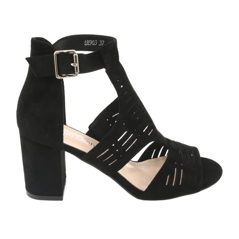 Sandalias con parte superior de ante Sergio Leone SK903 negro 6