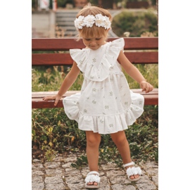 FRROCK Sandalias Infantiles Con Velcro Blanco Brillante Milena 6