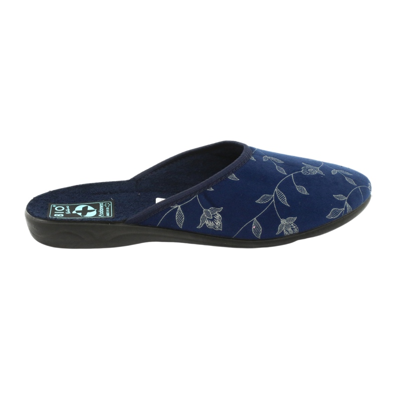 Pantuflas terciopelo Adanex 18112 azul marino negro 5