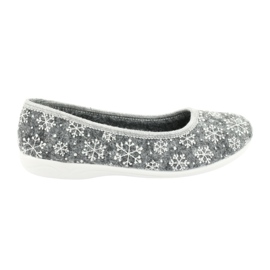 Zapatillas de fieltro Adanex 24213 copo de nieve blanco gris 5