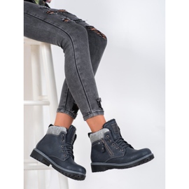 Goodin Botas de montaña cálidas azul marino 1
