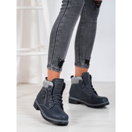 Goodin Botas de montaña cálidas azul marino 5