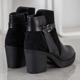 J. Star Botas cómodas en la plataforma negro 3