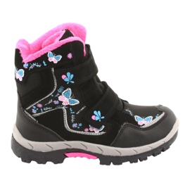 Botas American Club con membrana HL27 mariposas negras negro azul rosado 5