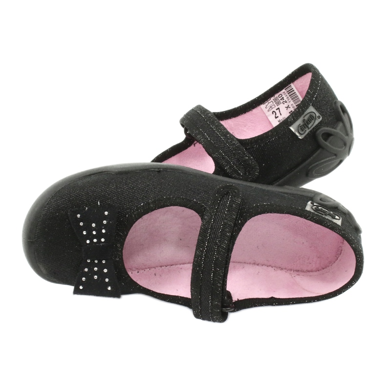 Zapatos infantiles befado, bailarinas 114x240, negro con lazo 4