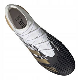 Botas de fútbol adidas Predator 20.1 Fg M FW9186 negro, blanco, negro, dorado blanco 4