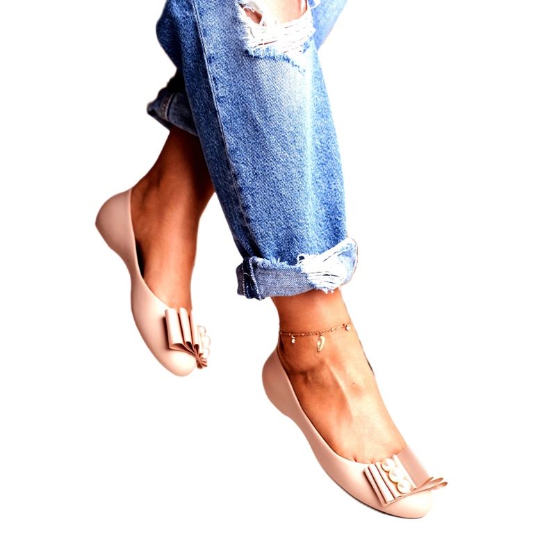 LU BOO Bailarinas De Goma Lazos Meliski Beige Joleen 1 LU BOO Bailarinas De Goma Lazos Meliski Beige Joleen 1