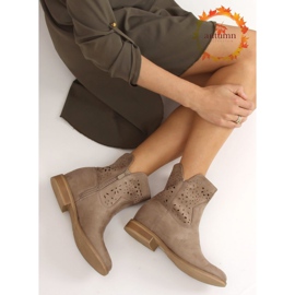 Bota calada con tacón oculto beige CH2008 Beige marrón 1 Bota calada con tacón oculto beige CH2008 Beige marrón 1