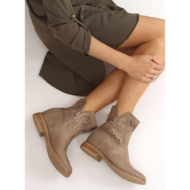 Bota calada con tacón oculto beige CH2008 Beige marrón 5