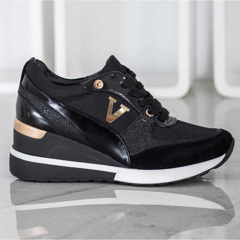 Vinceza Zapatillas Vincez Wedge negro 1