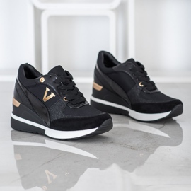 Vinceza Zapatillas Vincez Wedge negro 3