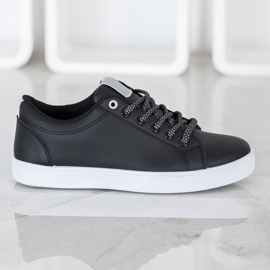 SHELOVET Zapatillas con cordones decorativos negro 2