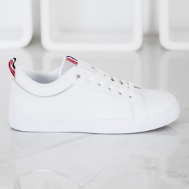 SHELOVET Zapatillas elegantes con cuero ecológico blanco 4