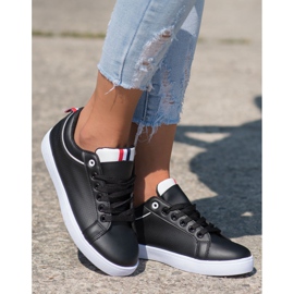 SHELOVET Zapatillas elegantes con cuero ecológico negro 3