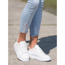 SHELOVET Zapatillas de deporte atadas de moda blanco 2 SHELOVET Zapatillas de deporte atadas de moda blanco 2