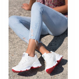 SHELOVET Cómodas zapatillas blancas blanco 3