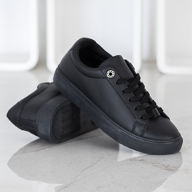 SHELOVET Zapatillas Con Piel Ecológica negro 1