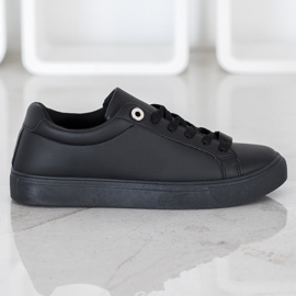 SHELOVET Zapatillas Con Piel Ecológica negro 4