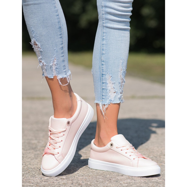 SHELOVET Zapatillas Con Piel Ecológica rosa 2